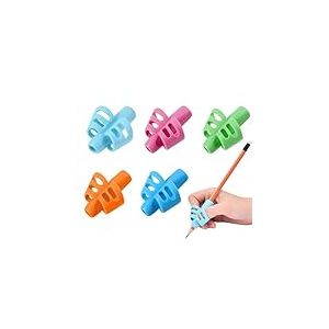 5Pcs Guide Doigt Écriture Enfant, Aide à l'Écriture Silicone Souple, Protège Doigt pour Apprendre à Écrire, Guide Doigt Ergonomique pour Enfant, Guide Doigts Crayon