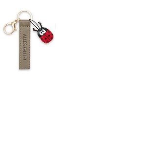 NICI Porte-clés avec bande en cuir synthétique Olive 10 cm avec coccinelle