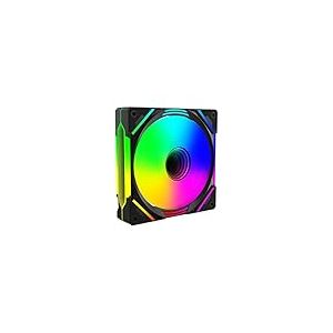 Watio Wave Ventilateur auxiliaire - Ventilateur avec éclairage ARGB, 120 mm, design efficace, silencieux, idéal pour améliorer la circulation de l'air. *