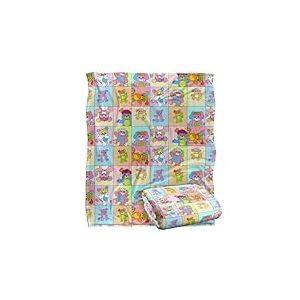 LOGOVISION Popples Couverture 152 x 127 cm Carrés Popple Toucher Soyeux Super Doux