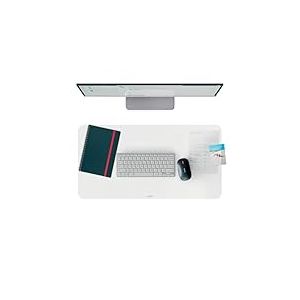 Tapis de bureau grand format Leitz : Sous-main de bureau mat, imperm&eacute;able, pour ordinateur portable, au bureau et &agrave; la maison. Facile &agrave; nettoyer, r&eacute;sistant aux rayures (70x36cm, transparent)