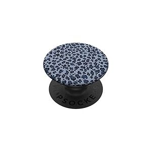 Navy Blue Leopard Print Trendy Cheetah PopSockets PopGrip Adhésif