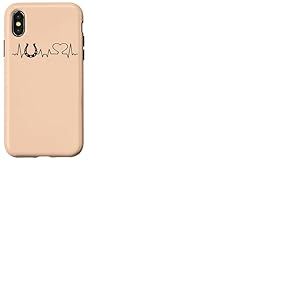 Cheval Fer &agrave; Cheval Cardiogram Cavaliers Chevaux Cheval Coque pour iPhone X/XS