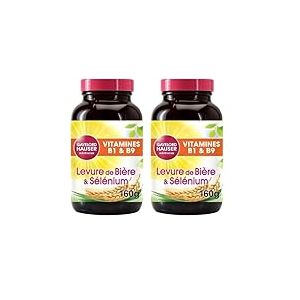 GAYELORD HAUSER - Levure de Bi&egrave;re/S&eacute;l&eacute;nium - Source de Vitamine E et B9 - Flacon de 400 Comprim&eacute;s (Lot de 2)