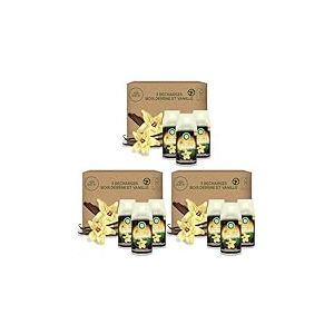 Air wick Desodorisant Maison Recharges Diffuseur Freshmatic - 3 Recharges Parfum Vanille & Bois d&rsquo;&eacute;b&egrave;ne (Lot de 3)