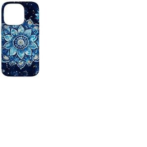 Esthétique Mandala Summer Blue Beachy Retro Fleur Coque pour iPhone 14 Pro