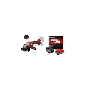 Einhell Professional Meuleuse d’angle Ø125mm sans fil TP-AG 18/125 CE Q Li Power X-Change (18V, moteur Brushless) avec Chargeur et Batterie 4,0Ah PLUS