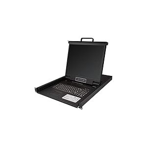 StarTech.com Console KVM à Montage Rack 8 Ports avec Câbles de 1,8m - Switch KVM Intégré avec LCD 19" - Tiroir KVM OSD LCD 1U Complet - Clavier QWERTY - 50,000 MTBF - Support USB+VGA (RKCONS1908K)