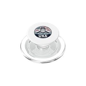 Design Graphique du Nageur Olympique des États-Unis PopSockets PopGrip pour MagSafe
