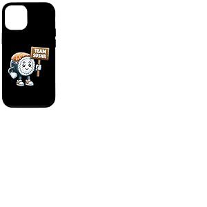 Rouleau de Sushi d'équipe, Mascotte de Poisson cru, Cuisine Japonaise Coque pour iPhone 12/12 Pro