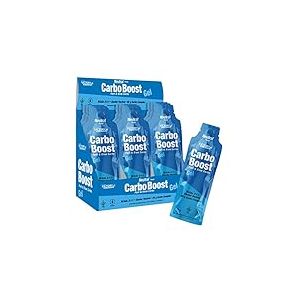 Victory Endurance Carbo Boost Gel. Go&ucirc;t Neutre (18 x 76 g). Energie immediate. Pour l'exercice longue dur&eacute;e. Complexe d'Hydrates de Carbone, BCAAs et Sodium. Sans Caf&eacute;ine. Sans gluten, Vegan.