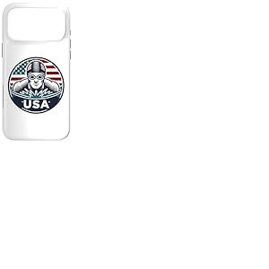Design Graphique du Nageur Olympique des États-Unis Coque pour iPhone 17 Pro Max