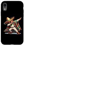 Dabbing Poncho Mexicain Cinco de Mayo Hommes Garçons Sombrero Dab Coque pour iPhone XR