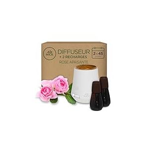 Air Wick Diffuseur d&rsquo;huiles Essentielles Essential Mist + 2 Recharges 20 ML Parfum Rose apaisante