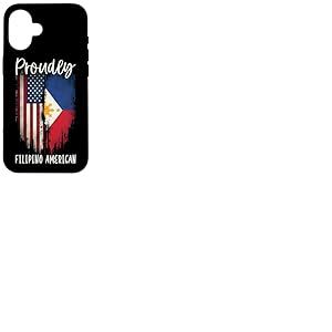 Moitié philippin moitié Drapeau américain américain philippin américain Coque pour iPhone 16