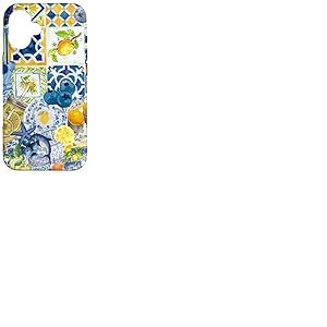 Carrelage méditerranéen et jaune jaune mignon été italien Coque pour iPhone 16