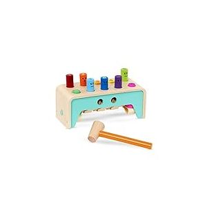 Battat - Jeu de Marteau en Bois pour Enfants Multicolore - Banc de Frappe de développement avec Chevilles et maillet, 12 Mois Plus