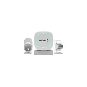 Wallbox Kit Pulsar MAX (chargeur de véhicule électrique, compteur de puissance et câble dock) 22 kW, 5 m, T2 blanc, compatible avec Alexa et Google Home