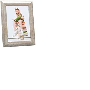 Deknudt Frames S43ED2-10.0X15.0 Cadre Photo Motif Craquelé Bois Argent 10 x 15 cm