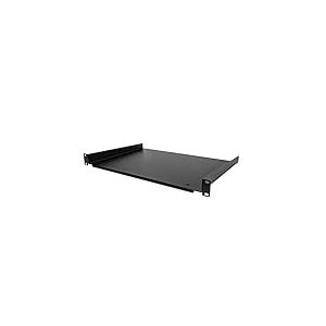 StarTech.com &Eacute;tag&egrave;re Rack 19 pouces 1U - Plateau Rackable Universel - &Eacute;tag&egrave;re Cantilever Baie de Brassage 19" - Rangement Rack - Max 25kg - Profondeur 30cm (12") - Noir (SHELF-1U-12-FIXED-S)