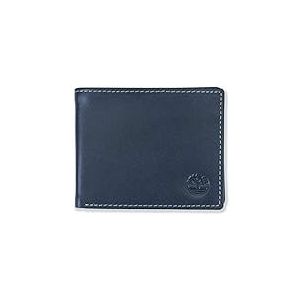Timberland Leather Wallet with Attached Flip Pocket Accessoire de Voyage-Portefeuille Bi-Fold, Marine (Nuageux), Taille Unique Homme