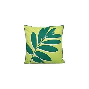 Fusion - Imprimé Feuilles – Coussin Garni d'extérieur – 43 x 43 cm en Vert