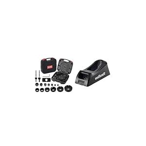 HYCHIKA Scie Trépan 19 Pièces - Set de Scie à Discoïdes 19-152 mm avec Mandrins et Accessoires & wolfcraft 4013000 - Rabot-Bloc pour Plaques de Plâtre - Surface de Râpe de 150 x 57 mm
