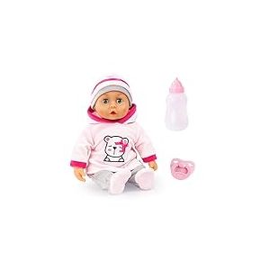 Bayer Design Poupon B&eacute;b&eacute;, Poup&eacute;e Premiers Mots avec 24 Sons de b&eacute;b&eacute;s avec des Yeux Endormis et Accessoires