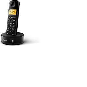 Philips Telephone Fixe sans Fil - D1651B/01 - Téléphone DECT - Noir