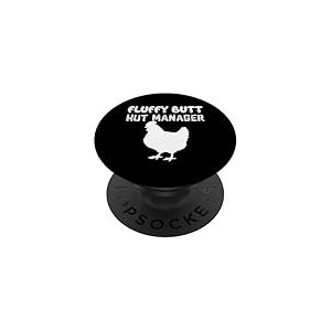 Gestionnaire de poulailler Fluffy Butt Hut PopSockets PopGrip Adh&eacute;sif