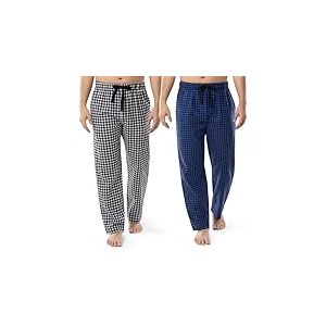 Fruit of the Loom Pantalon de Pyjama en Flanelle tiss&eacute;e Teint en Fil Bas, Motif Tissu &eacute;cossais Bleu/Blanc, XL Homme