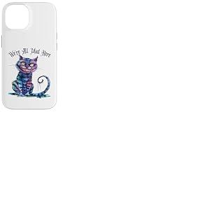 We're All Mad Here Cheshire Cat Alice Wonderland Book Boys Coque pour iPhone 14