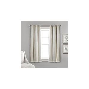 Lush Decor Paire de Rideaux Transparents à œillets avec Doublure occultante Isolante, Panneaux de Rideaux de fenêtre, 96,5 cm de Large x 160 cm de Long, blé – Rideaux occultants élégants pour Chambre