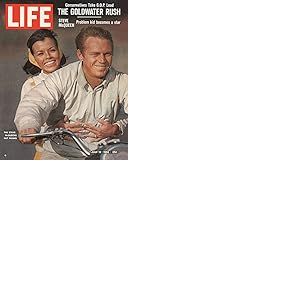 Time Life (Life Cover - Steve McQueen - Motorbike 40 x 50 cm Toile Imprimée