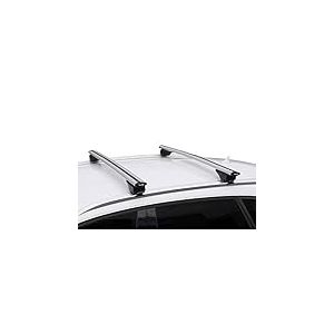 Jeu de barres de toit universelle Twinny Load Aluminium Fly Bar 124cm pour voitures avec barres longitudinales d'origine ouvertes et intégrées