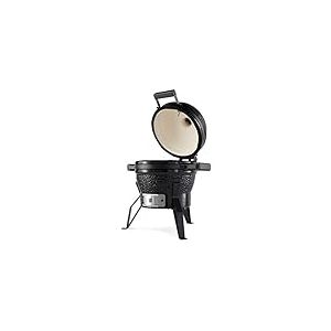 Premium Kamado BBQ 13 pouces Ø 33 cm - Barbecue à charbon - Griller, fumer, cuire au four, cuire à la vapeur - Cuiseur - Barbecue à œufs Noir