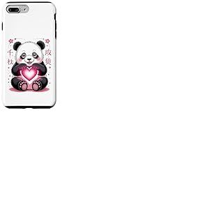 Panda Mignon avec Coeur | Ours Panda Doux avec Un Symbole de Coque pour iPhone 7 Plus/8 Plus