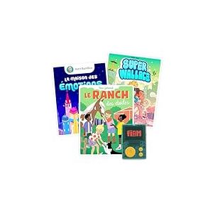 Lunii &ndash; Pack 3 Livres Audio interactifs pour Enfant d&egrave;s 7 Ans &ndash; &Agrave; &eacute;couter sur FLAM - Le Ranch des &eacute;toiles, La Maison des &eacute;motions (partenariat Petit Bambou), Super Wallace &ndash; 7h19 d'&eacute;coute