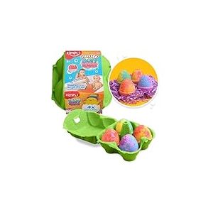 Zimpli Kids 4 x Fizzy Egg Baff Bombz Gift Set, Alternative idéale aux friandises chocolatées de Pâques, Bombe de bain pétillante pour enfants, Bombe de bain colorée et pétillante, Jouet de bain