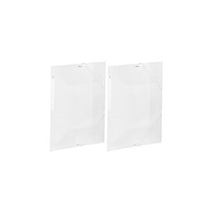 Viquel - Chemise 3 rabats en plastique grande capacit&eacute; - Boite de classement A4 avec &eacute;tiquette d'identification - Incolore (Lot de 2)