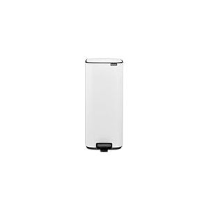 Poubelle Bo Brabantia 30L (Blanche) – Poubelle cuisine à pédale à fermeture progressive – Système de tri des déchets facile à nettoyer avec seau amovible – Sacs-poubelle PerfectFit gratuits inclus