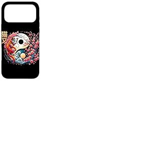 Yokai Cat Folklore en Ying Yang Sakura Arbre Pastel Gothique Coque pour iPhone 17 Pro Max