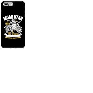 Moab Utah Route U-128 Colorado River Retro Moto Design Coque pour iPhone 7 Plus/8 Plus