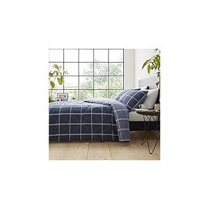 Catherine Lansfield Geometric Grid Parure de lit avec Housse de Couette 160 x 220 + 50 x 70 cm