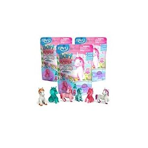 3 bombes de bain surprise licorne de Zimpli Kids, 6 jouets surprise licorne à collectionner, cadeau mystère pour les enfants, pour remplir les bas de Noël, coffret cadeau bombe de bain pétillante