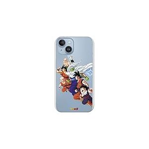 Personalaizer Coque en Silicone TPU Souple Transparente Compatible avec iPhone 15 Plus Motif Dragon Ball Z Multipersonnages Goku Piccolo Krillin Ten Shin Han