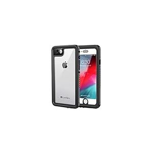 Lanhiem Coque iPhone 8/7/SE 2020/2022 [IP68 &Eacute;tanche] 360&deg; Full Body Protection, Antichoc Antipoussi&egrave;re Anti-Neige Waterproof Etui Int&eacute;grale avec Protecteur d'&eacute;cran, Noir
