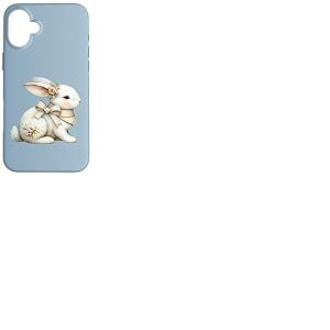 Illustration de Lapin Cottage Floral Coque pour iPhone 16 Plus