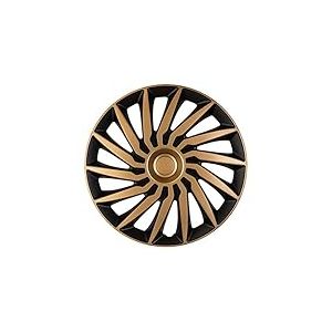 AutoStyle 13'' pouces Enjoliveurs Jeu dor&eacute; noir PP 5403GB Cap De Roue Enjoliveur Auto