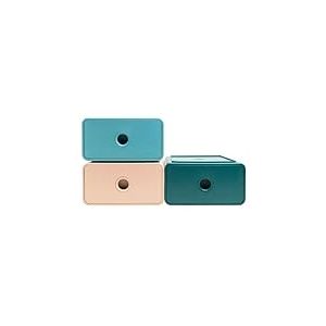 Exacompta - Réf. 315406D - 1 Module de classement Tiny Box 1 tiroir Skandi superposable - Dimensions extérieures : Profondeur 19 x largeur 26,5 x Hauteur 10 cm - Couleurs assorties